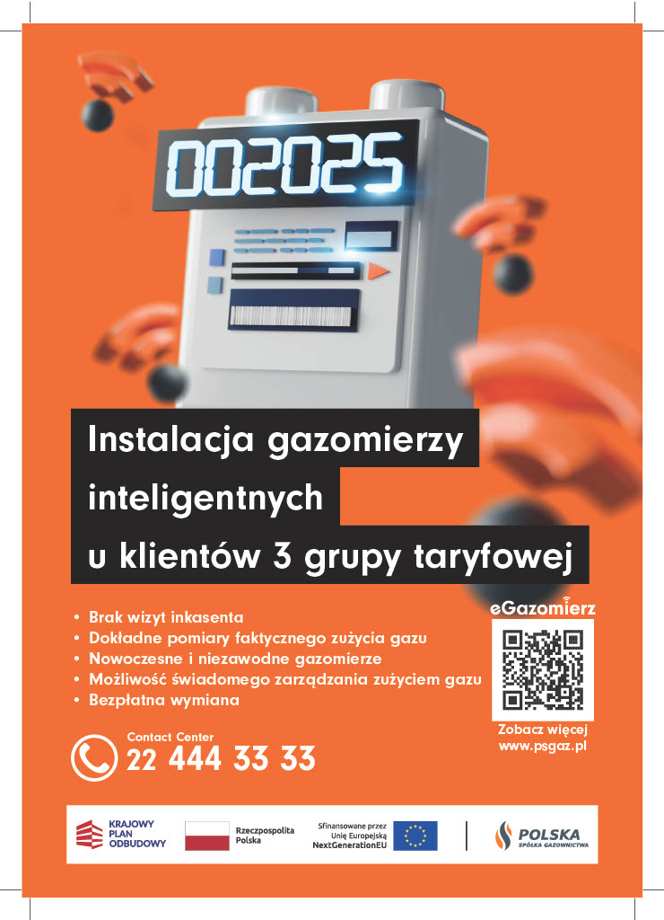 aktualność: Rusza wymiana gazomierzy w Tomaszowie Mazowieckim – nowy projekt PSG